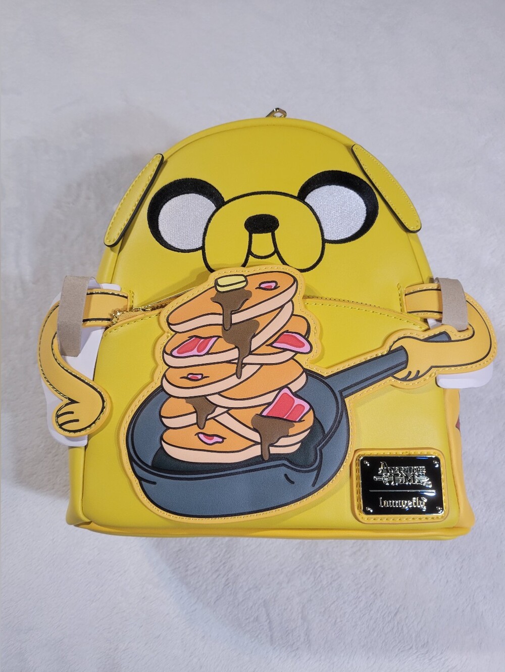 Adventure Time Jake Cosplay Loungefly Makin Bacon Pancakes Mini Backpack NWT